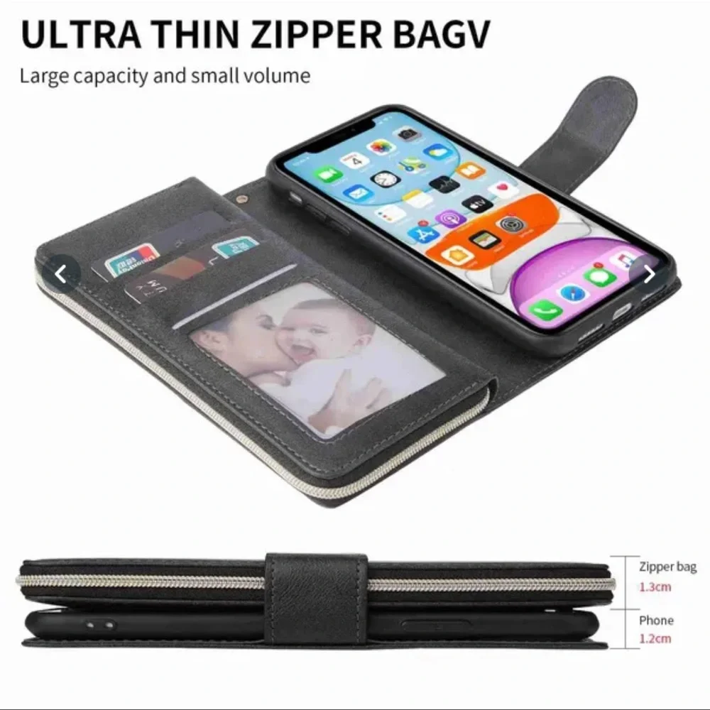 🌞🖤WALLET AND CELL PHONE 📱 CASE BLACK
